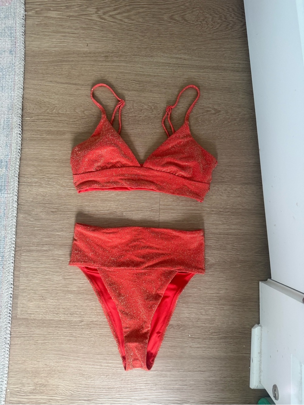 aerie Sparkle Red Bikini Set